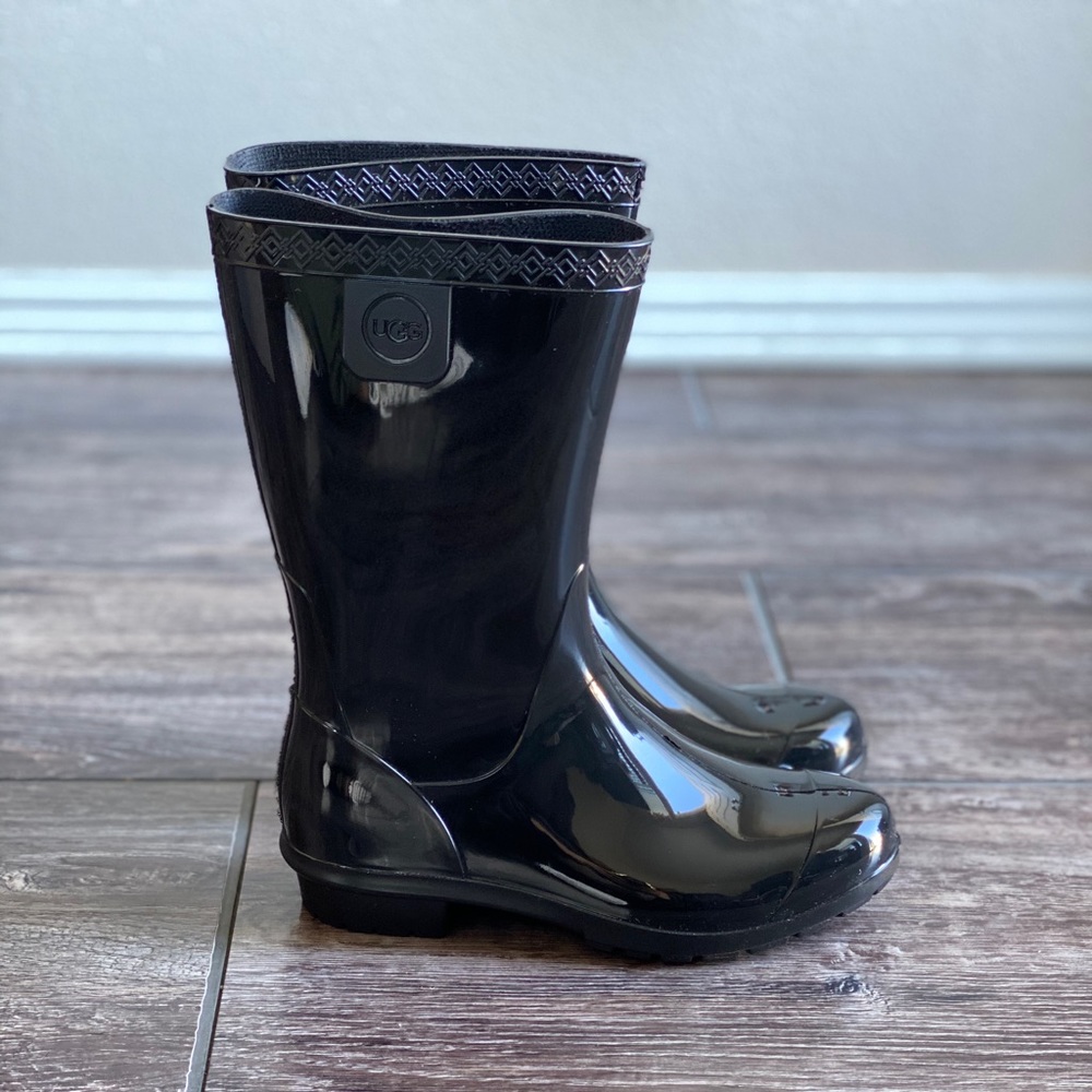 UGG Kids Ranna Rain Boot in Black